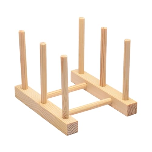 Naturholzschale Rack Multi Mit Belüftetem Design Für Becher Teller von Vdaxvme