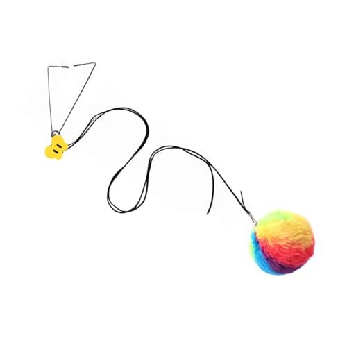 Platzsparendes Spielzeug für Katzen, zum Aufhängen, bunt, schwingender Plüschball, stimuliert Instinkte, hängende Tür, Spielzeug, Gesundheitsförderung, Hängespiel von Vdaxvme