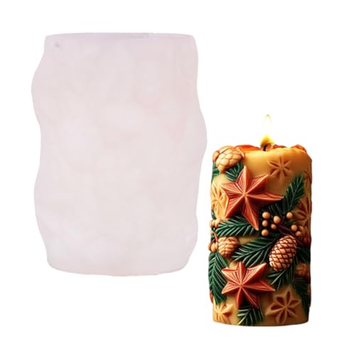 Silikonform mit Weihnachtsmotiven, Zylinderform, Silikonform für Seife, Schokolade, Backen, Epoxidharz, Weihnachten Silikonform mit Weihnachtsmotiven, Zylinderform, Silikonform für Seife, Schokolade, Backen, Epoxidharz, Weihnachten von Vdaxvme