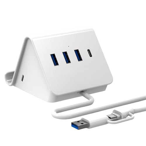 USB-3.0- und Typ-C-Adapter mit 3 USB-Ports und Typ-C-Handyständer, 5 Gbit/s Geschwindigkeit für Laptops und Desktop-Adapter von Vdaxvme