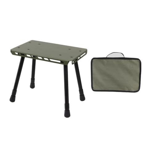 Vdaxvme 2-in-1 Campingtisch Outdoor Hocker Aluminiumlegierung Klapptisch Praktischer Tisch für Camping Picknick Angeln BBQ von Vdaxvme