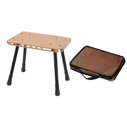 Vdaxvme 2-in-1 Campingtisch Outdoor Hocker Aluminiumlegierung Klapptisch Praktischer Tisch für Camping Picknick Angeln BBQ von Vdaxvme