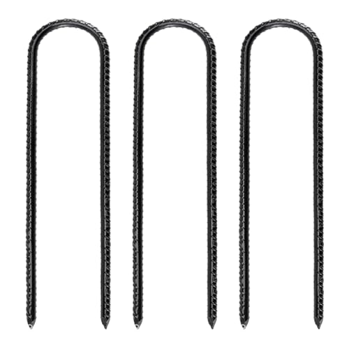 Vdaxvme 3 x L-U-förmige Trampolin-Bewehrungsstäbe, verzinkter Stahl, Bodenanker, Landschaftsgarten, Zeltnägel, Sicherungshering Vdaxvme 3 x L-U-förmige Trampolin-Bewehrungsstäbe, verzinkter Stahl, Bodenanker, Landschaftsgarten, Zeltnägel, Sicherungshering von Vdaxvme