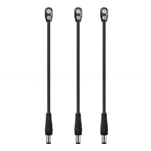 Vdaxvme 3pcs 9V Netzteilversorgungsadapterkabelanschluss Für Gitarrenwirkung Pedal 9V Batterie Clip Stromkabel Plug Effect Pedal Netzteil von Vdaxvme