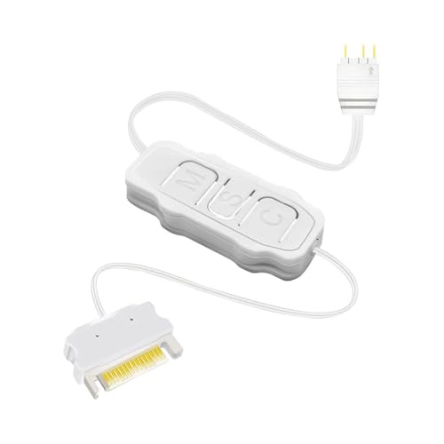 Vdaxvme 5 V 3-polig auf ARGB Desktop-Computer-Controller, Ventilator, LED-Beleuchtung, Wasserkühlung, Fernbedienungskabel von Vdaxvme