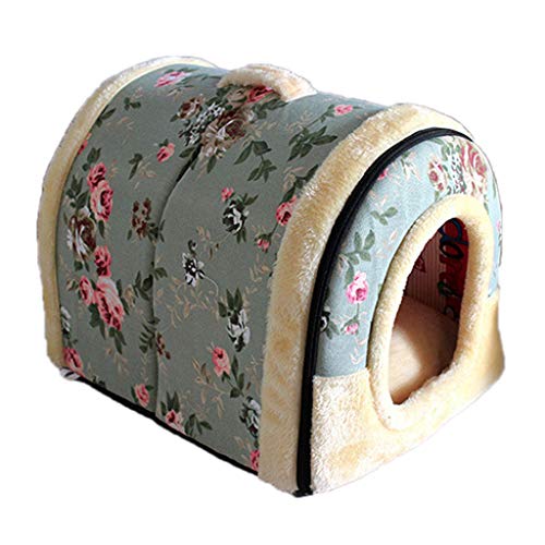 Vdaxvme Bett für Indoor-Katzen, kleine Hunde, warmes Bett, Haus, waschbar, Welpenzelt, Bett, Kätzchenhöhle, abnehmbares Kissen von Vdaxvme