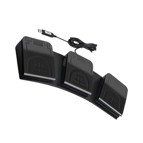 Vdaxvme Dreifache USB-Fußschalter mit Tastaturen, Makro-Anpassung für Computersteuerung und Multimedia-Bedienfußschalter von Vdaxvme