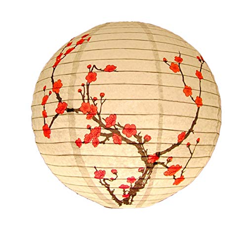 Vdaxvme Hängende weiße Papierlampen, Lampenschirm, Papier, orientalische Lichtdekoration, Pflaumenblüte, feine Verarbeitung, Geschenk, groß, für den Außenbereich von Vdaxvme