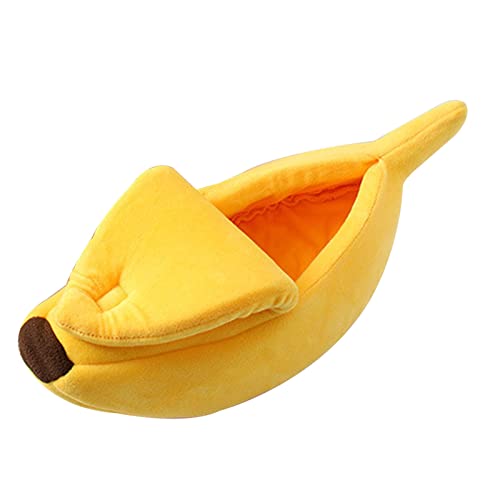 Vdaxvme Katzenbett für Indoor-Katzen, kleine Hunde, warmes Bett, Haus, Bananenform, Welpen, Zeltbett, Kätzchenhöhle für Chihuahuas Vdaxvme Katzenbett für Indoor-Katzen, kleine Hunde, warmes Bett, Haus, Bananenform, Welpen, Zeltbett, Kätzchenhöhle für Chihuahuas von Vdaxvme