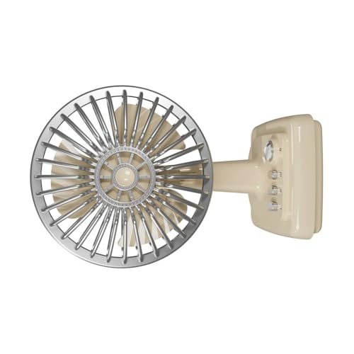 Vdaxvme Klassischer Metall-USB-Schreibtischventilator, klein, wiederaufladbar, Kühlgerät, 3 einstellbare Geschwindigkeiten, Büro, Zuhause, Retro-Tischventilator für Büro von Vdaxvme