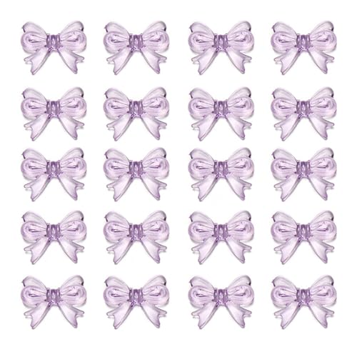 Vdaxvme Set mit 20 Acrylperlen in einzigartigen Bowknot-Designs, elegante Perlen, Bastelperlen für Armbänder, Halsketten von Vdaxvme
