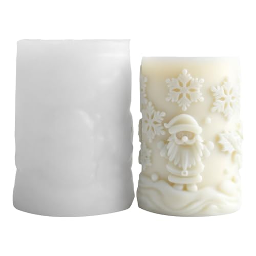 Weihnachts-Silikonformen, Schneeflocke, Zylinder, Epoxidharz, Gießformen für Handwerk, Gips, Ornamente, duftende Weihnachts-Silikonschneeflocken, Zylinderpflaster Weihnachts-Silikonformen, Schneeflocke, Zylinder, Epoxidharz, Gießformen für Handwerk, Gips, Ornamente, duftende Weihnachts-Silikonschneeflocken, Zylinderpflaster von Vdaxvme