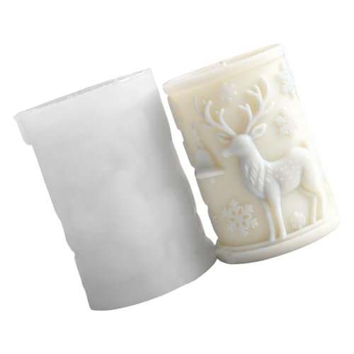 Weihnachts-Silikonformen, Schneeflocke, Zylinder, Epoxidharz, Gießformen für Handwerk, Gips, Ornamente, duftende Weihnachts-Silikonschneeflocken, Zylinderpflaster von Vdaxvme