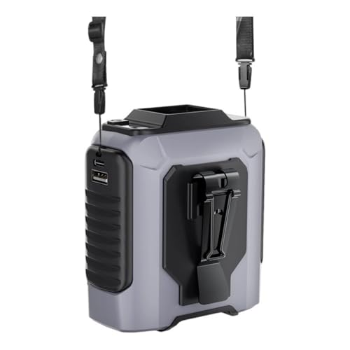 Wiederaufladbarer Ventilator mit starkem Luftstrom, USB-Lade- und Einstellgeschwindigkeit, freie Hände für Picknicks, langlebig, Taschen-Clip-Fächer von Vdaxvme