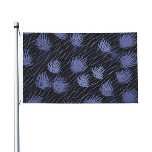 Flagge, 90 x 152 cm, doppelseitige Flagge, violette Streifen, Allwetterflaggen für Hof, Outdoor-Dekoration, Urlaubsbanner von VducK