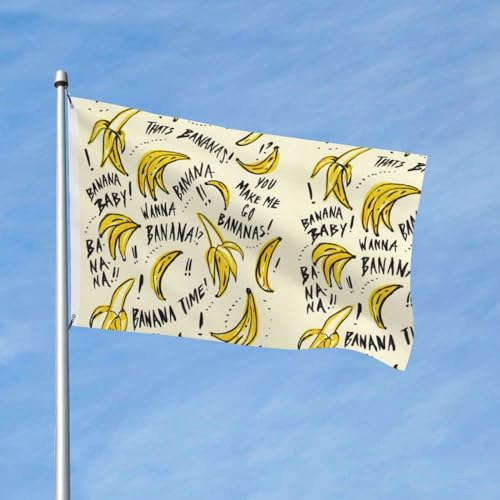 Flagge, 90 x 152 cm, doppelseitige Outdoor-Flagge, gelbe Bananenflagge, Banner für den Hof, Outdoor-Dekoration von VducK