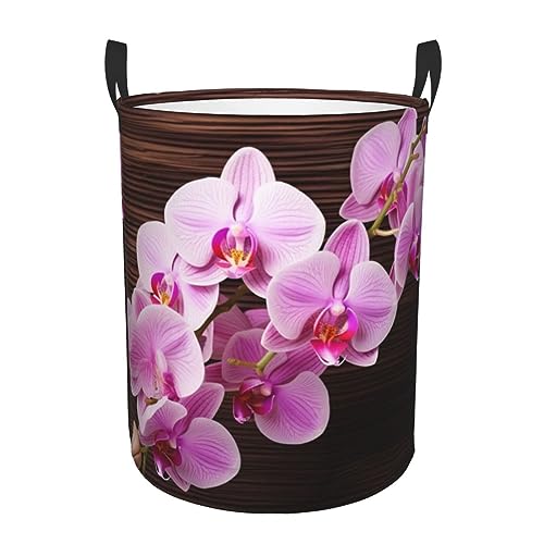 Großer Wäschekorb Orchidee Blume Wäschekorb Faltbarer Aufbewahrungskorb Freistehend Hoher Wäschekorb Faltbarer Wäschekorb für Spielzeug Schlafzimmer von VducK