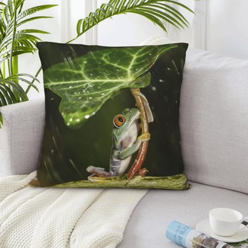 VducK Kissenbezüge, 45,7 x 45,7 cm, superweich, dekorativer Kissenbezug mit Frieden, Baum, Frosch, quadratisch, dekorative Kissenbezüge für Sofa, Schlafzimmer, Auto, Wohnzimmer von VducK