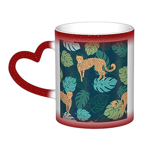 VducK Leopard Palm Leaf Printed Color Changing Mug Coffee Mug Ceramic Coffee Cups Creative Mug Coffee Magic Mugs Magic Tea Cup Mug VducK Leopard Palm Leaf Printed Color Changing Mug Coffee Mug Ceramic Coffee Cups Creative Mug Coffee Magic Mugs Magic Tea Cup Mug von VducK