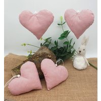 2 X Herzen Aus Stoff Zum Aufhängen Rot Weiß Weichnachts Dekoration Fensterdeko Frühlingsdeko Fensterschmuck Wanddeko Muttertag Valentinstag von VeGa1604
