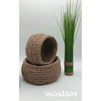 Korb Häkelkorb Ostern Osterkorb Aufbewahrungskörbe in Der Schlafzimmer Badezimmer Wohndeko Handgemachte Baumwolle Waschbar von VeGa1604