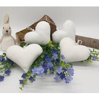 Set 4 X Stoff Herzen Herbst Dekoration Weichnachten Fensterdeko Frühlingsdeko Fensterschmuck Wanddeko Muttertag Valentinstag Herz von VeGa1604
