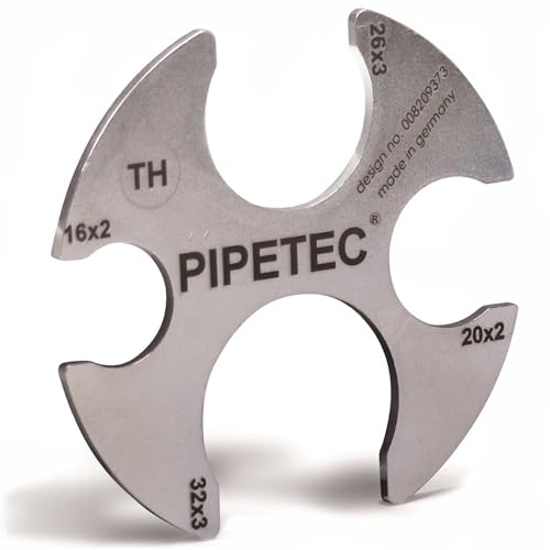 Pipetec Prüflehre für Pressfitting 16 x 2 mm - 20 x 2 mm - 26 x 3 mm - 32 x 3 mm von VeTe Markt