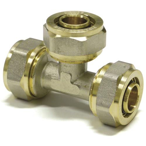 Pipetec Schraubfitting T-Stück 20 x 2mm - 20 x 2mm - 16 x 2mm für Aluverbundrohr DVGW, Mehrschichtverbundrohr Schraubsystem Klemmverschraubung Klemmringverschraubung Abzweig Abgang Pipetec Schraubfitting T-Stück 20 x 2mm - 20 x 2mm - 16 x 2mm für Aluverbundrohr DVGW, Mehrschichtverbundrohr Schraubsystem Klemmverschraubung Klemmringverschraubung Abzweig Abgang von VeTe Markt