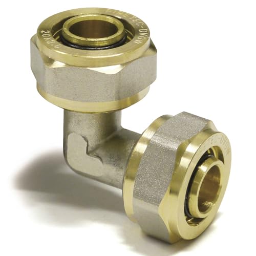 Pipetec Schraubfitting Winkel 20 x 2mm für Aluverbundrohr DVGW, Mehrschichtverbundrohr Schraubsystem Klemmverschraubung Klemmringverschraubung Fitting Bogen Knie Pipetec Schraubfitting Winkel 20 x 2mm für Aluverbundrohr DVGW, Mehrschichtverbundrohr Schraubsystem Klemmverschraubung Klemmringverschraubung Fitting Bogen Knie von VeTe Markt