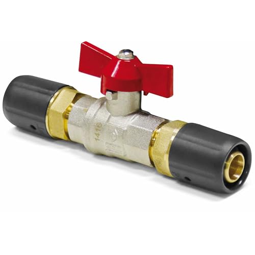 Pipetec Steckfitting Kugelhahn für Heizung 20 x 2mm für Aluverbundrohr, Mehrschichtverbundrohr Stecksystem Fitting Verbinder Verbindungsstück Absperrhahn Absperrventil Ventil von VeTe Markt