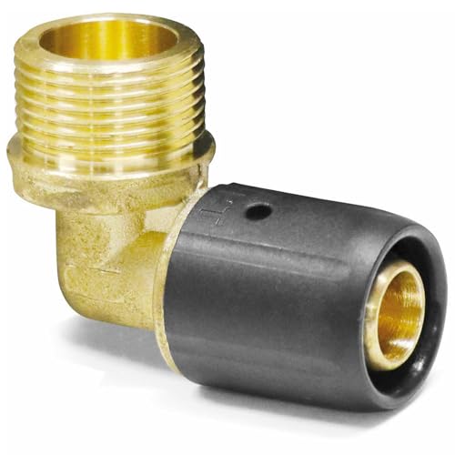 Pipetec Steckfitting Übergang mit Außengewinde 20 x 2mm - 1/2 Zoll für Aluverbundrohr DVGW, Mehrschichtverbundrohr Stecksystem Fitting Verbinder Verbindungsstück Übergangsstück Übergangswinkel von VeTe Markt