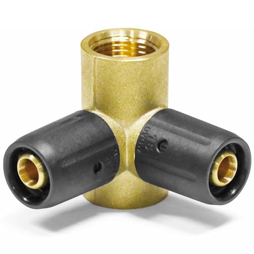 Pipetec Steckfitting Wandwinkel V-Form 16 x 2mm - 1/2 Zoll - 16 x 2mm für Aluverbundrohr DVGW, Mehrschichtverbundrohr Stecksystem Fitting Verbinder Verbindungsstück Wandscheibe Deckenwinkel von VeTe Markt