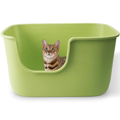 Vealind Große hochseitige Katzentoilette, extra Tiefe Katzentoilette für mehrere Katzen Haushalt, hohe Wand-Katzenboxen, Anti-Splashing Kitty Katzentoilette Vealind Große hochseitige Katzentoilette, extra Tiefe Katzentoilette für mehrere Katzen Haushalt, hohe Wand-Katzenboxen, Anti-Splashing Kitty Katzentoilette von Vealind