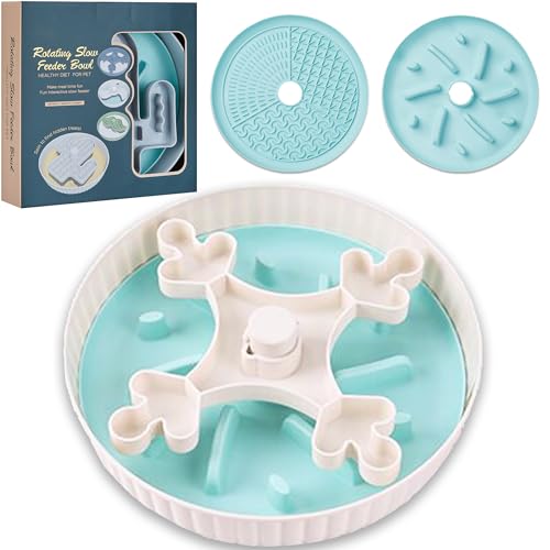 Vealind langsame Feeder Hundeschüsseln mit Labyrinth Haustier Schüssel, Spin Top langsam Essen Hundeschüssel Puzzle Leckmatte Hundeschüssel Vealind langsame Feeder Hundeschüsseln mit Labyrinth Haustier Schüssel, Spin Top langsam Essen Hundeschüssel Puzzle Leckmatte Hundeschüssel von Vealind