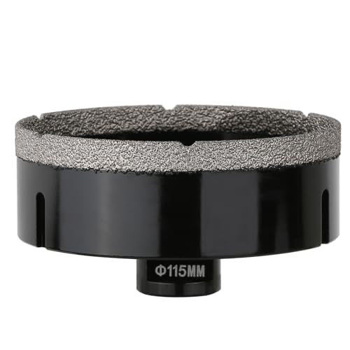 Vearter 115mm Trocken Diamant Kernbohrer, M14 Gewindeanschluss Vakuumgelötete Lochsäge für Mauerwerk, Diamantbohrkrone für Fliesen, Marmor, Granit, Porzellan, Beton und Quarzstein Vearter 115mm Trocken Diamant Kernbohrer, M14 Gewindeanschluss Vakuumgelötete Lochsäge für Mauerwerk, Diamantbohrkrone für Fliesen, Marmor, Granit, Porzellan, Beton und Quarzstein von Vearter