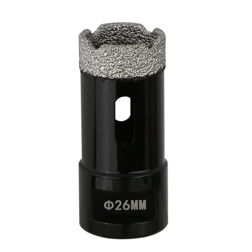 Vearter 26mm Trocken Diamant Kernbohrer, M14 Gewindeanschluss Vakuumgelötete Lochsäge für Mauerwerk, Hohllochschneider für Fliesen, Marmor, Granit, Porzellan, Beton und Quarzstein Vearter 26mm Trocken Diamant Kernbohrer, M14 Gewindeanschluss Vakuumgelötete Lochsäge für Mauerwerk, Hohllochschneider für Fliesen, Marmor, Granit, Porzellan, Beton und Quarzstein von Vearter