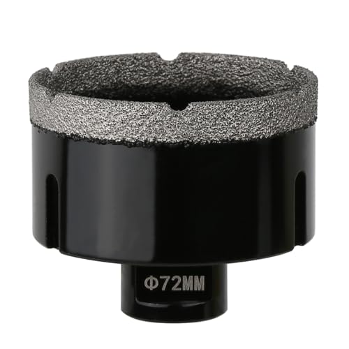 Vearter 72mm Trocken Diamant Kernbohrer, M14 Gewindeanschluss Vakuumgelötete Lochsäge für Mauerwerk, Diamantbohrkrone für Fliesen, Marmor, Granit, Porzellan, Beton und Quarzstein Vearter 72mm Trocken Diamant Kernbohrer, M14 Gewindeanschluss Vakuumgelötete Lochsäge für Mauerwerk, Diamantbohrkrone für Fliesen, Marmor, Granit, Porzellan, Beton und Quarzstein von Vearter