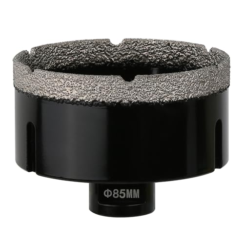 Vearter 85mm Trocken Diamant Kernbohrer, M14 Gewindeanschluss Vakuumgelötete Lochsäge für Mauerwerk, Diamantbohrkrone für Fliesen, Marmor, Granit, Porzellan, Beton und Quarzstein Vearter 85mm Trocken Diamant Kernbohrer, M14 Gewindeanschluss Vakuumgelötete Lochsäge für Mauerwerk, Diamantbohrkrone für Fliesen, Marmor, Granit, Porzellan, Beton und Quarzstein von Vearter