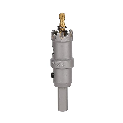 Vearter TCT Lochsäge, 22 mm Hartmetallbohrer mit Zentrierbohrer, Fräser für Hartmetall, Edelstahl, Baustahl, Aluminiumlegierung, Kupfer, Eisen, Kunststoff und Glasfaser Vearter TCT Lochsäge, 22 mm Hartmetallbohrer mit Zentrierbohrer, Fräser für Hartmetall, Edelstahl, Baustahl, Aluminiumlegierung, Kupfer, Eisen, Kunststoff und Glasfaser von Vearter