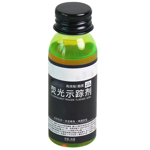 AC Leak Detector, High Sensitivity Fluorescent Detection Agent, 30ML UV Dye Concentrate for Air Conditioner Leak Testing in Vehicle, Home, RV, and Basement Cooling Systems von Veasbuu