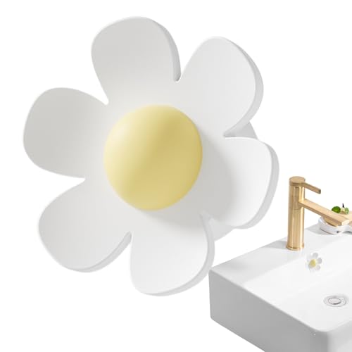 Bathroom Sink Overflow Trim Ring, Decorative Overflow Cover Insert, 1.5x1.57 Inches Compact Design Flower Shaped Sink Gasket Replacement for Restroom, Washroom, Kitchen, Home von Veasbuu