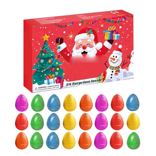 Dinosaurier -Adventskalender - 24 Tage Weihnachtsfeiertag Countdown mit Dinosaurier Eiertierspielzeug für Kinder und Teenager, festliche Dekoration für Party, Klassenzimmer, Schule, 14.8x8.94x1,26 Zol Dinosaurier -Adventskalender - 24 Tage Weihnachtsfeiertag Countdown mit Dinosaurier Eiertierspielzeug für Kinder und Teenager, festliche Dekoration für Party, Klassenzimmer, Schule, 14.8x8.94x1,26 Zol von Veasbuu