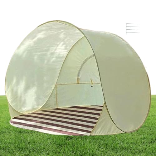 Portable Beach Tent, Automatic Foldable Tent, 57.09x57.09x43.31 Inches Quick Setup, UV Mesh Protection, Carry Design, Sunshade Canopy for Travel, Camping, Family Outing, Picnic, Poolside von Veasbuu