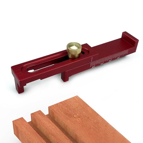 Tiny Wood Tenon Gauge | Holzbearbeitungs-Markierungslehre | Winziges Zapfenlehre Werkzeug | Dünne Rip Jig und Tischsäge Jig Fühlerlehre für präzise Zapfenmessungen und Abstandskontrolle von Veasbuu