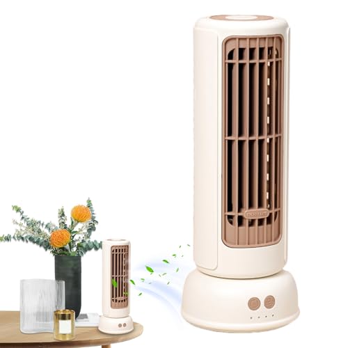 Tower Fan, Bedroom Oscillating Fan, 3.94x3.94x10.24 Inches Quiet Airflow Circulation, Powerful Standing Ventilator for Home, Nursery, Dorm Room, Camping, Car, Kitchen, Garage Use Tower Fan, Bedroom Oscillating Fan, 3.94x3.94x10.24 Inches Quiet Airflow Circulation, Powerful Standing Ventilator for Home, Nursery, Dorm Room, Camping, Car, Kitchen, Garage Use von Veasbuu