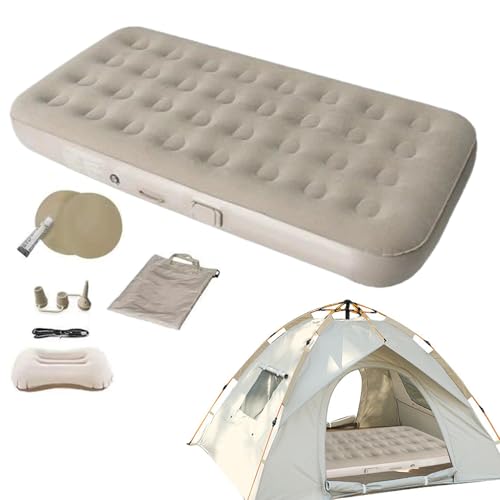 Veasbuu Camping-Matratzenunterlage, faltbar, aufblasbare Campingmatte, 180 x 100 x 24 cm, wasserdichtes Luftbett, bequeme Reisematte zum Wandern, Picknicks und Schlafen im Auto von Veasbuu