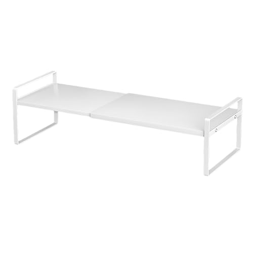 Veasbuu Küchenregal, Arbeitsplattenständer, erweiterbares Mikrowellenregal, verstellbare Spülbecken-Erhöhung, Aufbewahrungs-Organizer, Schrank, platzsparend, Küchentheke, langlebiges Design, einfach von Veasbuu