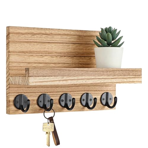Veasbuu Schlüsselhalter an der Wand, Post-Organizer aus Holz, -Stil, rustikaler Postsortierer mit , Wandmontage, Schlüsselring-Aufhänger für Flur, Eingangsbereich und Veasbuu Schlüsselhalter an der Wand, Post-Organizer aus Holz, -Stil, rustikaler Postsortierer mit , Wandmontage, Schlüsselring-Aufhänger für Flur, Eingangsbereich und von Veasbuu