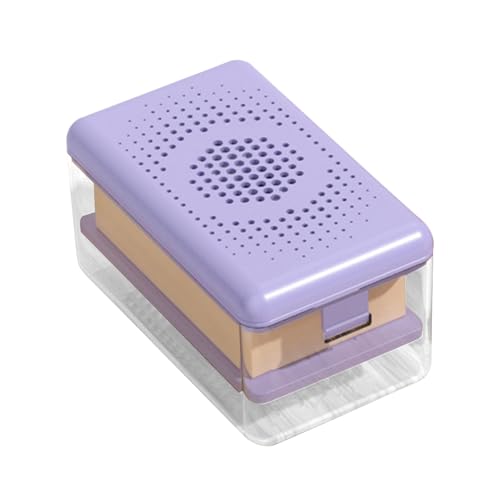 Veasbuu Soap Box, Foaming Container, 4.92x2.95x2.76 Inches Leakproof Soaps Saver, Draining Design, Compact Build, Soap Holder for Home Camping Gym School, Showers and Sinks Use von Veasbuu