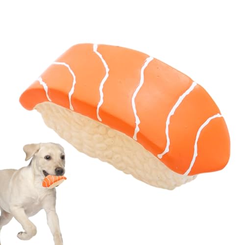 Veasbuu Sushi Hundespielzeug, Welpen Zahnreinigung Quietschspielzeug Latex Haustier Trainingswerkzeug Interaktive Langeweile Buster Stimulierendes Welpenspielgerät für Gesundheit und Spaß von Veasbuu
